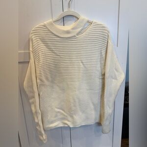 White sweater with cut out